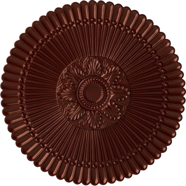 Ekena Millwork Nexus Ceiling Medallion (Fits Canopies up to 2 3/4"), Hand-Painted Antique Copper, 30"OD x 1 1/4"P CM30NEACS - main